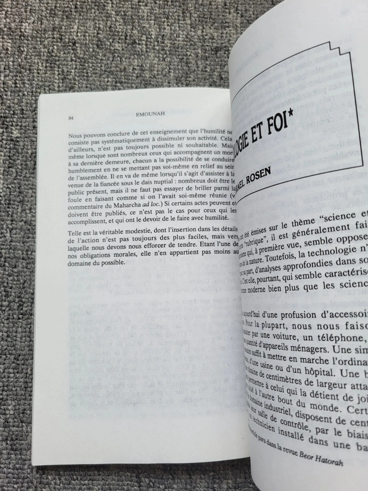 Livre Emounah n° 21 : Pensée juive, Torah, Judaïsme (Hafets Hâim) - Rare – photo 7